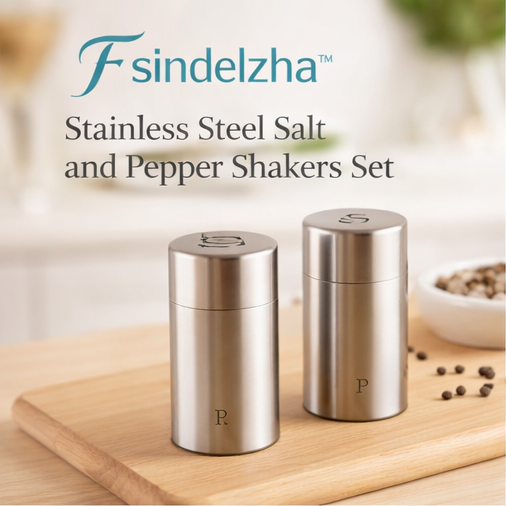 Fsindelzha™ Stainless Steel Salt and Pepper Shakers Set